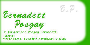 bernadett posgay business card